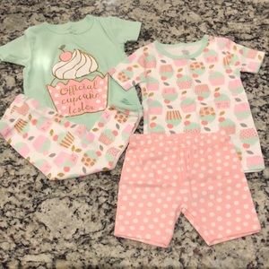 Carter’s Just One You Cupcake Pajamas 4 piece set